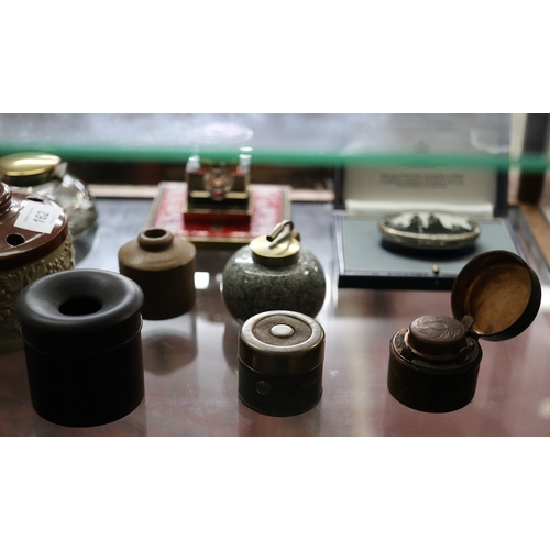 162 - Collection of decorative inkwells