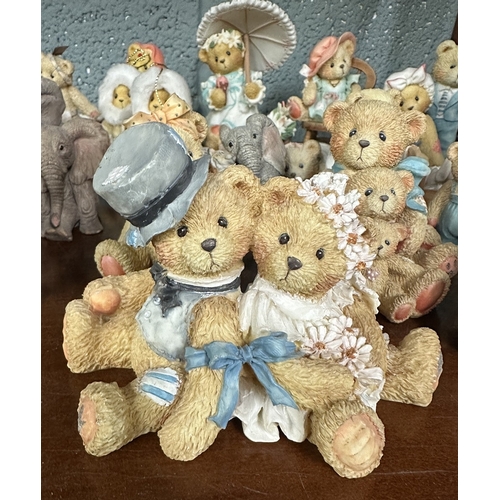 253 - Collection of Tuskers elephant figurines and Teddys