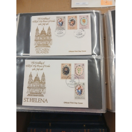 298 - Stamps -&nbsp;WORLD Box&nbsp;of covers in 3 albums including 1978 and 1981 Omnibus issues. Packets w... 