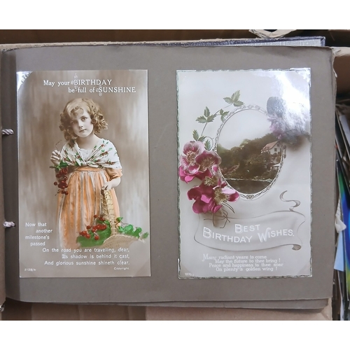 299 - Stamps -&nbsp;WORLD Box with many Postcards, philatelic and commercial covers.&nbsp;