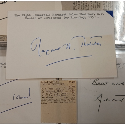 313 - Autograph album (inc WINSTON CHURCHILL) collected throughout the 1970s featuring over 150 autographs... 