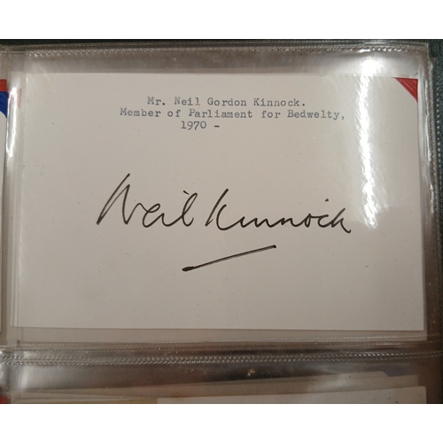 313 - Autograph album (inc WINSTON CHURCHILL) collected throughout the 1970s featuring over 150 autographs... 