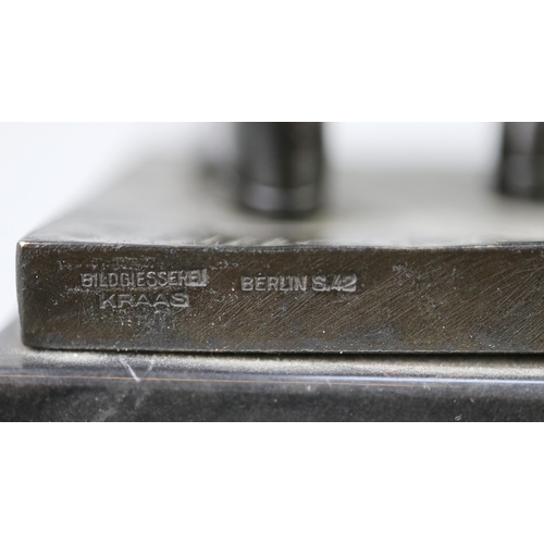 325 - Bronze statue of Frederick the Great of Prussia - Foundry marked to base  - Approx H: 51cm