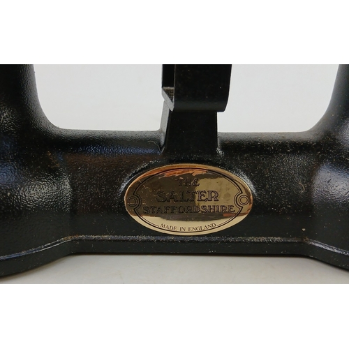 341 - Traditional kitchen scales - Salter Staffordshire model 60 together with sets of metric and imperial... 