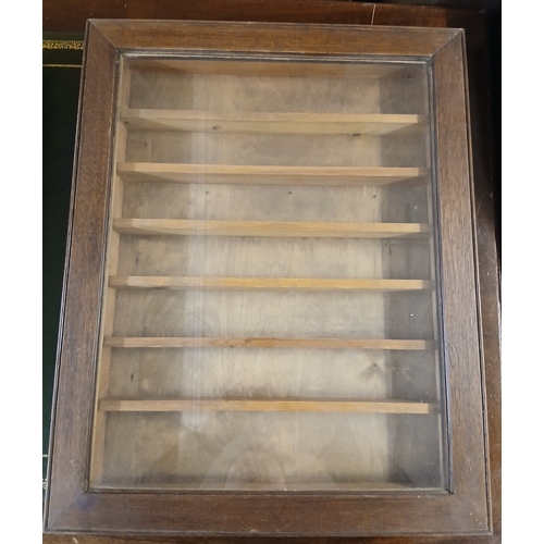 349 - 3 wooden display cabinets