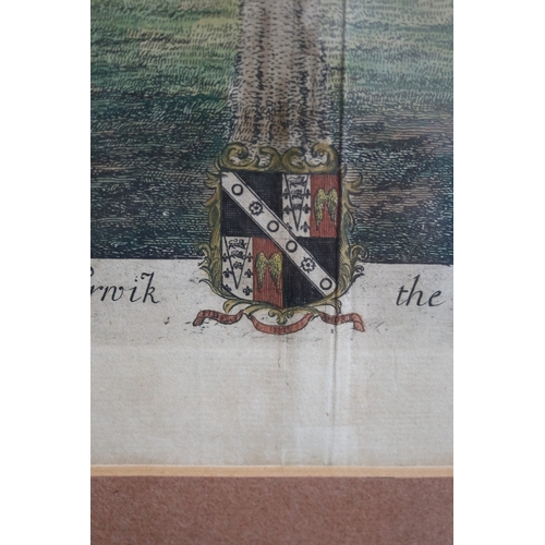 365 - Framed tinted lithograph of Ragley Hall in the county of Warwick the seat of Popham Connay esq