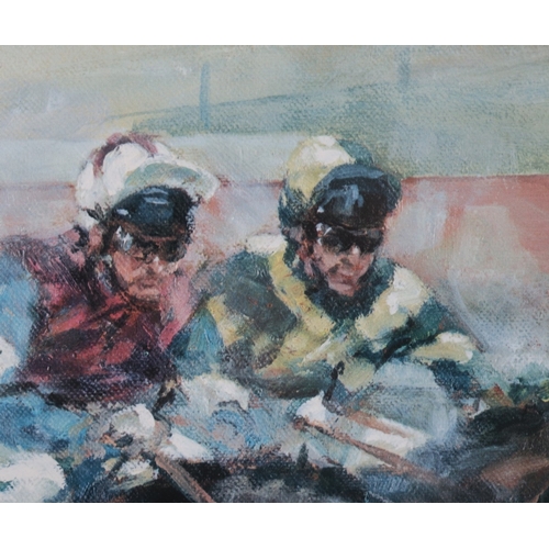 366 - Signed and blind stamped L/E print 572/800 - 'Dawn Run' by Claire Eva Burton