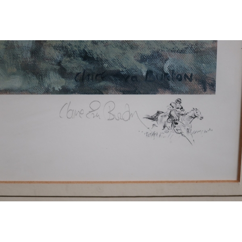 366 - Signed and blind stamped L/E print 572/800 - 'Dawn Run' by Claire Eva Burton