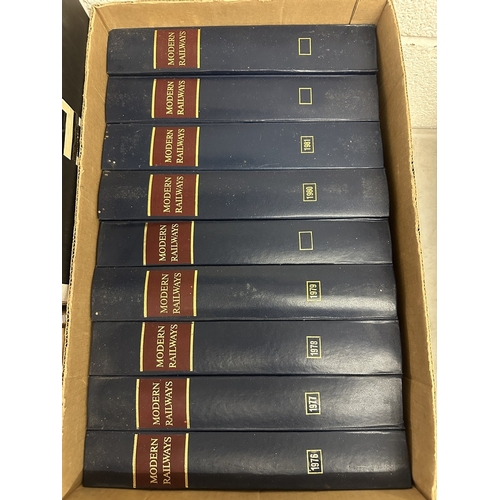 409 - Collection of Modern Railways magazines - 1974-1981 in binders and 1982-1992 loose