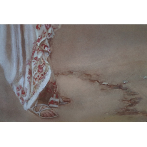 452 - Print of 'The Sea Hath it’s Pearls' by William H. Margetson 1897, in circular frame