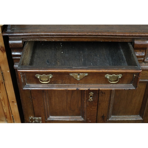 453 - Antique oak sideboard/dresser base - Approx W: 139cm D: 51cm H: 100cm