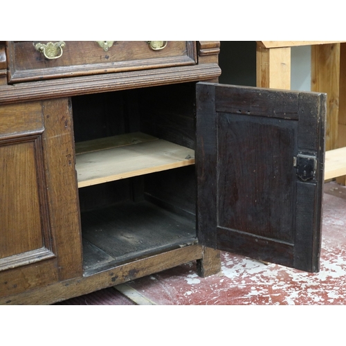 453 - Antique oak sideboard/dresser base - Approx W: 139cm D: 51cm H: 100cm