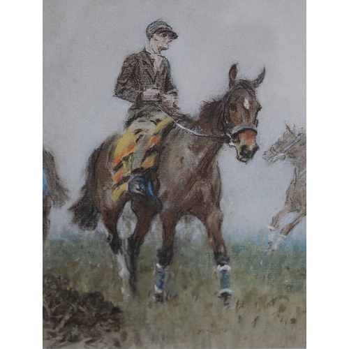 466 - L/E print 187/850 - Early Exercise By Gilbert Holiday together with artists riding crop