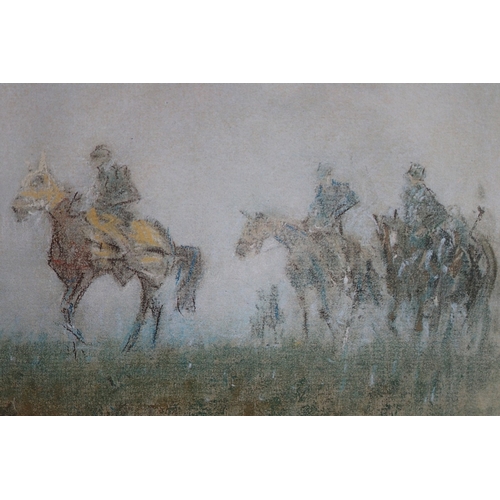 466 - L/E print 187/850 - Early Exercise By Gilbert Holiday together with artists riding crop