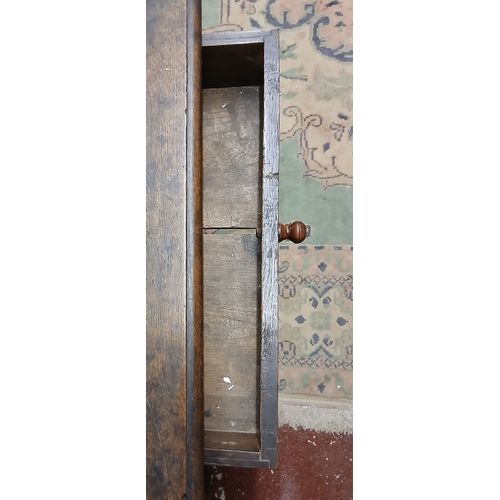 472 - Antique oak hall table - Approx W: 82cm D: 51cm H: 76cm