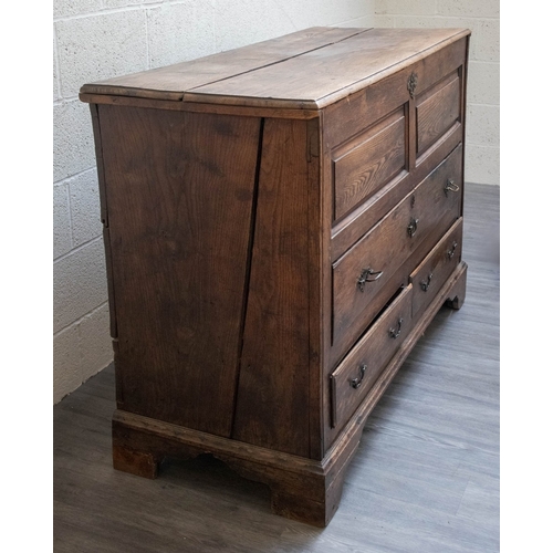 482 - Antique oak Lancashire mule chest - Approx W: 145cm D: 60cm H: 104cm