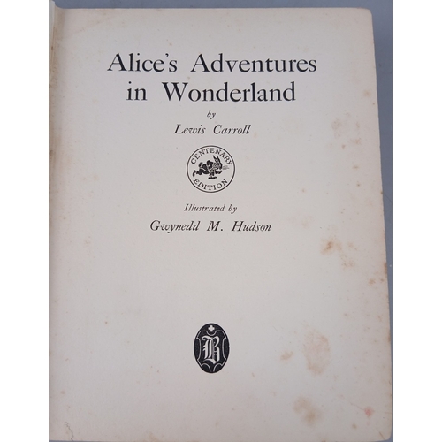 486 - Alice's Adventures in Wonderland by Lewis Carrol - Centenary edition with illustrated colour plates