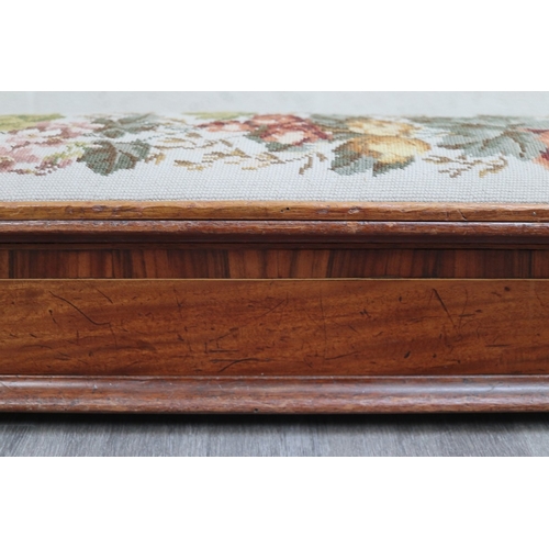 497 - Wooden and embroidered topped prayer kneeler