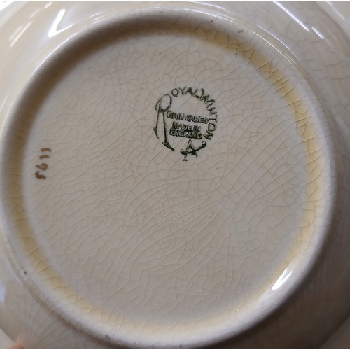 516 - Hand painted centerpiece and bowl