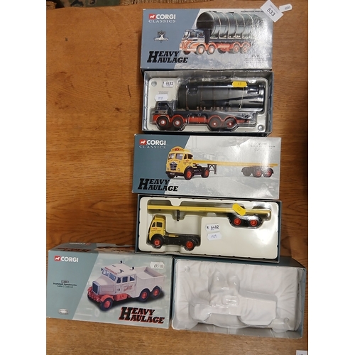 533 - Corgi Classics Heavy Haulage die cast models as new in original boxes - 13902, 12801, cc11101