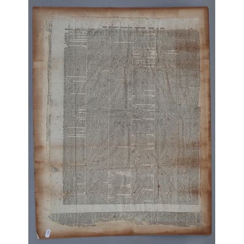 534 - Lithograph of the Church of the Holy Sepulchre with newspaper backing dated April 25th 1863