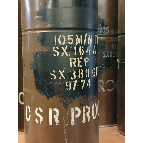 548 - Set of 6 military shell canisters