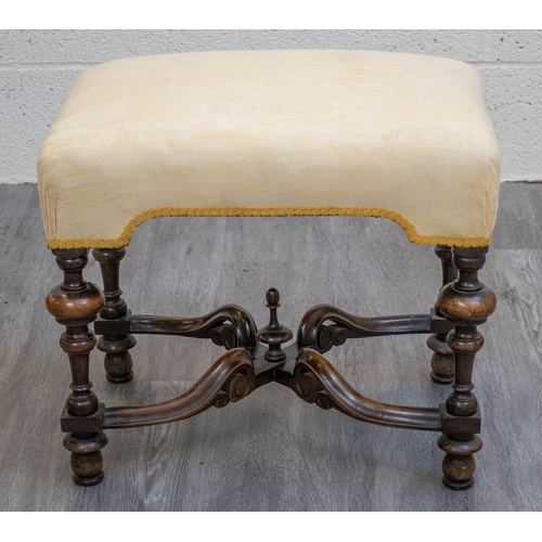 573 - Antique walnut turned stool