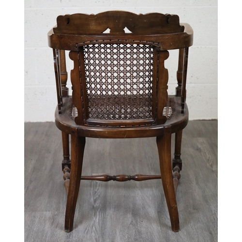 588 - Carved bergere captains chair&nbsp;