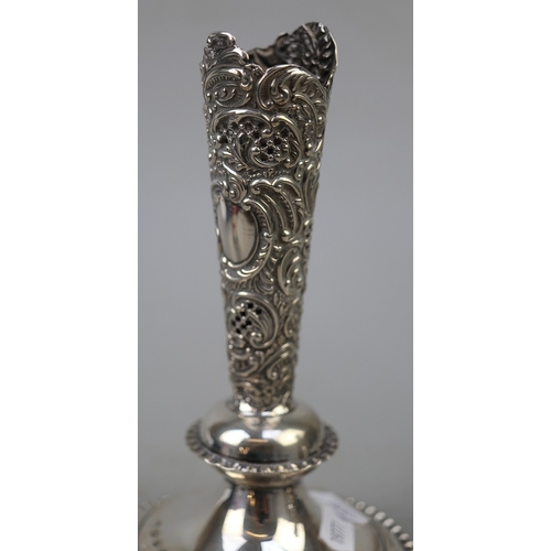 8 - Pair of hallmarked silver vases - Approx 230g