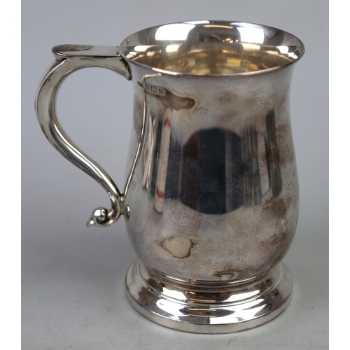 9 - Silver tankard in box - Approx weight 355g