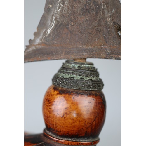 207 - A Javanese Keris (Kris), Indonesia, 19th Century A traditional Javanese keris (kris) with wavy blade... 