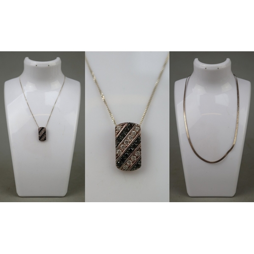 133 - 2 silver necklaces