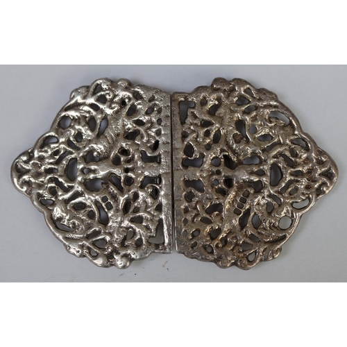 16 - Hallmarked silver Art Nouveau nurses' belt buckle