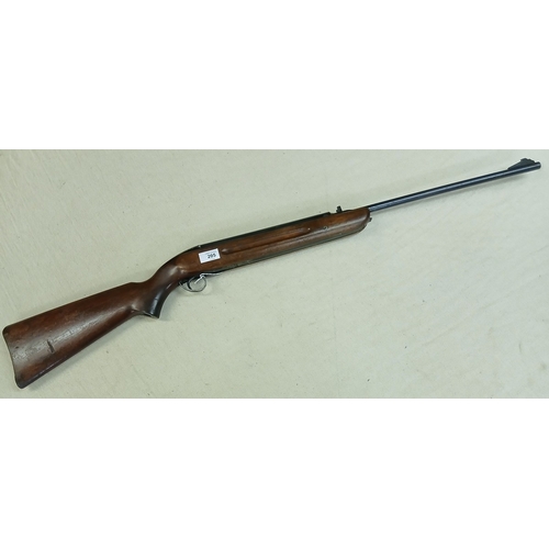 205 - BSA Airsporter MK2 underlever tap loading .22 calibre air rifle. Open sights, serial no GE1274 (1965... 