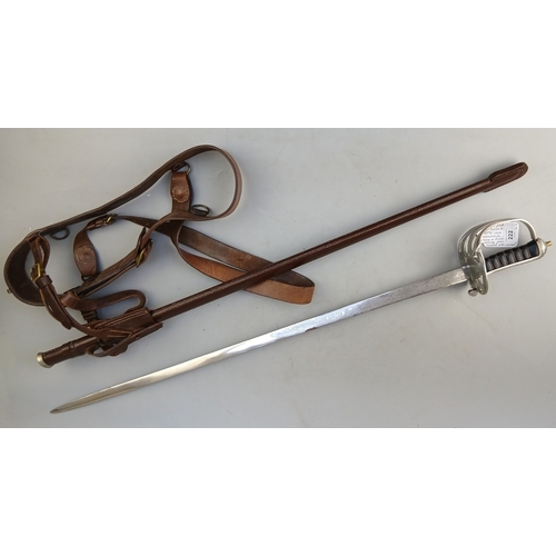 222 - 1827 pattern Indian Army officers sword, 20th C issue, 31