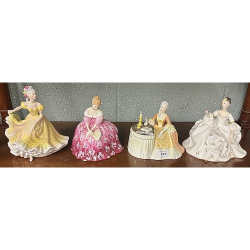 333 - 4 Royal Doulton lady figures