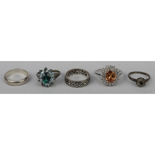 35 - 5 silver rings
