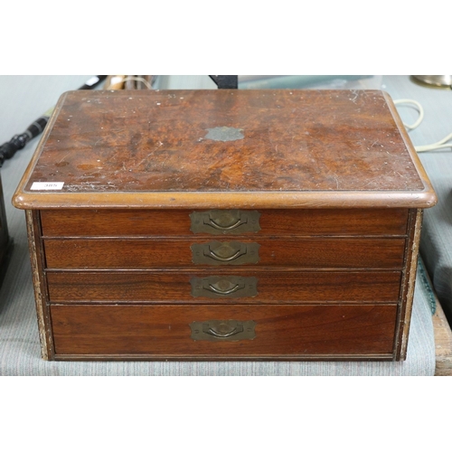 385 - Antique collectors chest - Approx W: 52cm D: 40cm H: 26cm