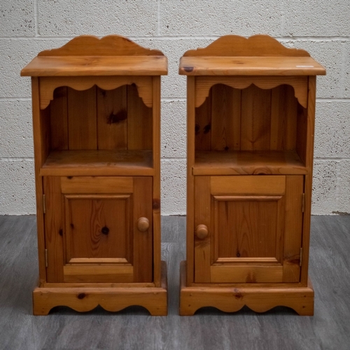 388 - Pair of pine bedside cabinets