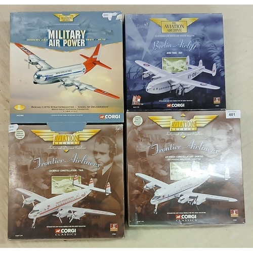 401 - Collection of Corgi The Aviation Archive models in original boxes