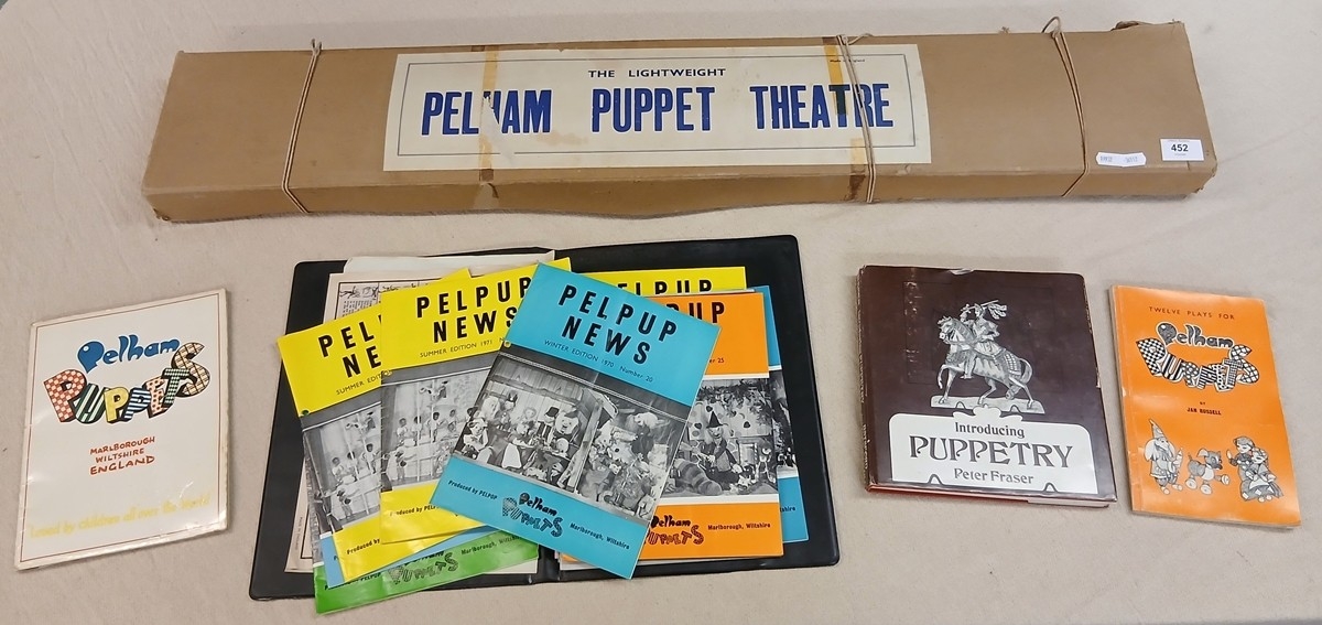 Pelham puppet theatre in original box together with books
