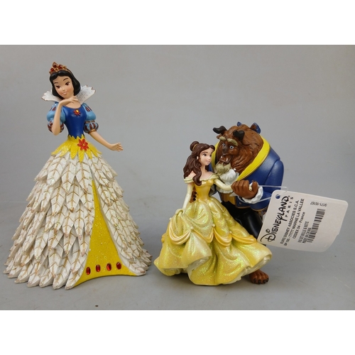 465 - 2 Disney figures - Belle & Beast and Snow White