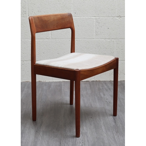 542 - Set of 6 mid century Danish teak chairs probably Johannes Norgaard - Approx W: 50cm D: 44cm H: 76.5c...