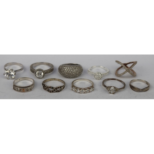 56 - 10 silver rings