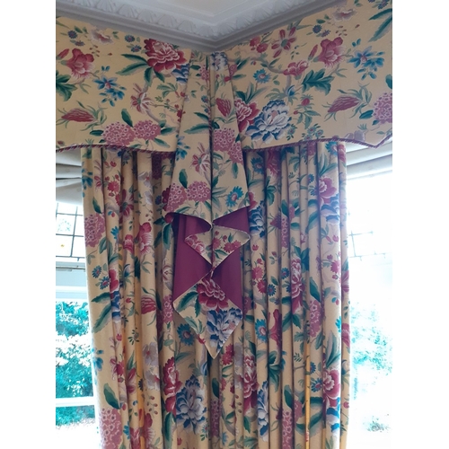 627 - Fine quality heavy lined curtains from a manor house near Balmoral