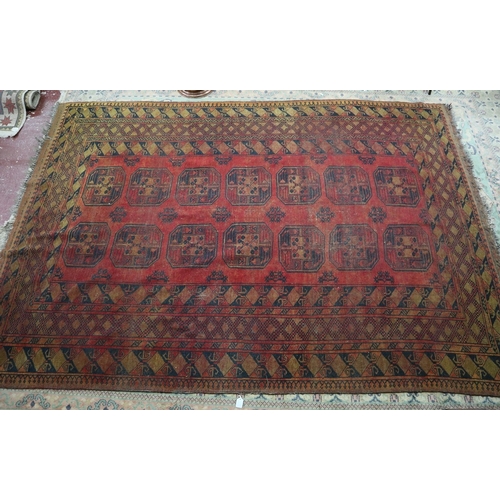 676 - Large Afghan rug - Approx 209cm x 299cm