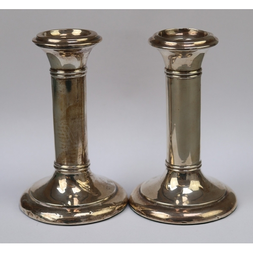 8 - Pair of hallmarked silver candlesticks