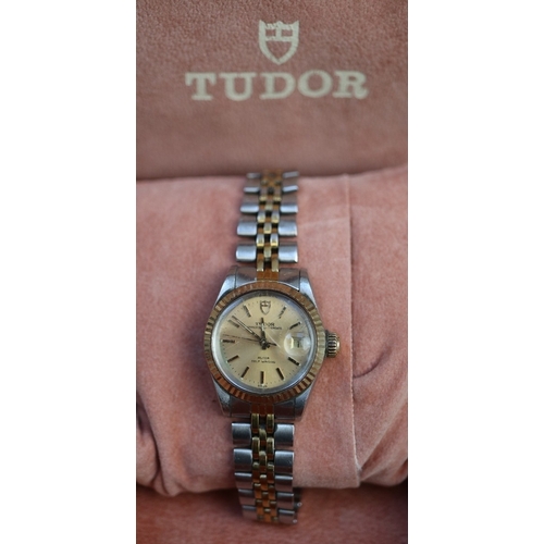 161 - Tudor ladies watch - Princess Oyster Date in original box with paperwork