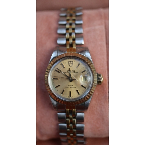 161 - Tudor ladies watch - Princess Oyster Date in original box with paperwork