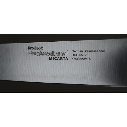 167 - Pro cook knife set & chopping board